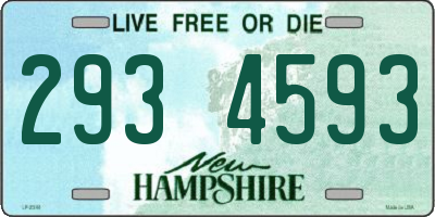 NH license plate 2934593