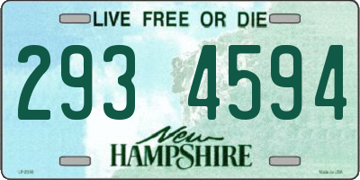 NH license plate 2934594