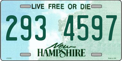 NH license plate 2934597