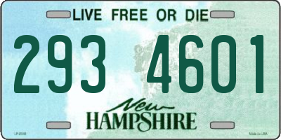 NH license plate 2934601