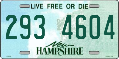 NH license plate 2934604