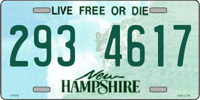 NH license plate 2934617