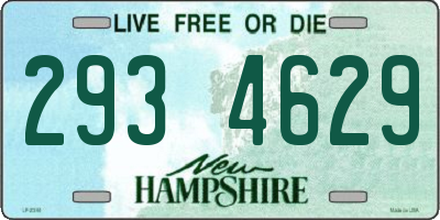 NH license plate 2934629