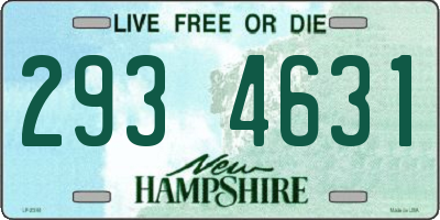 NH license plate 2934631