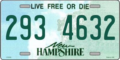 NH license plate 2934632
