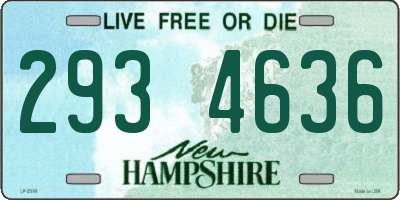 NH license plate 2934636