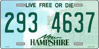NH license plate 2934637
