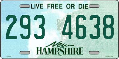 NH license plate 2934638