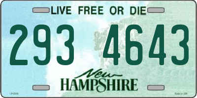NH license plate 2934643