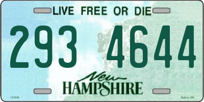 NH license plate 2934644