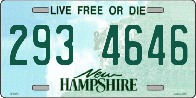 NH license plate 2934646