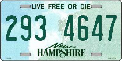 NH license plate 2934647