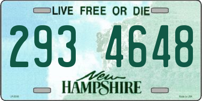 NH license plate 2934648