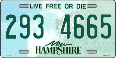 NH license plate 2934665