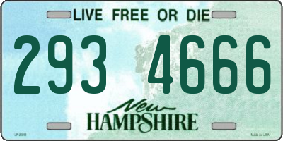NH license plate 2934666