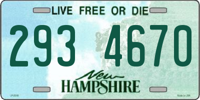 NH license plate 2934670