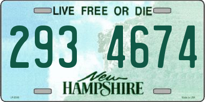 NH license plate 2934674