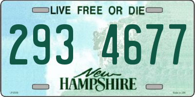 NH license plate 2934677