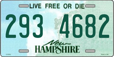 NH license plate 2934682