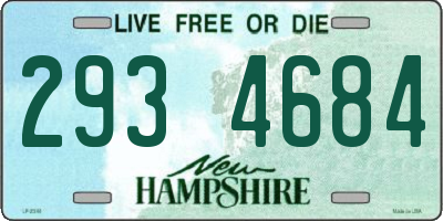 NH license plate 2934684