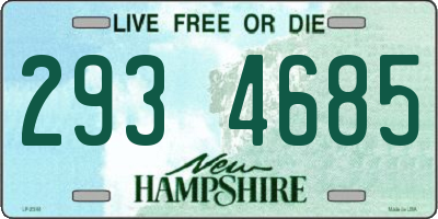 NH license plate 2934685
