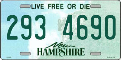 NH license plate 2934690