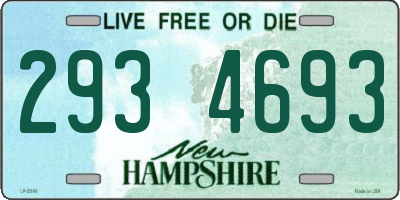 NH license plate 2934693