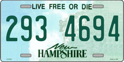 NH license plate 2934694