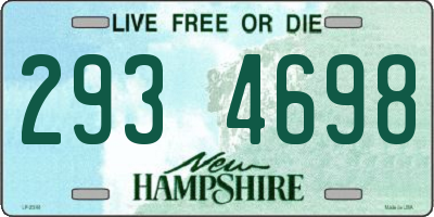 NH license plate 2934698