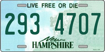 NH license plate 2934707