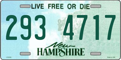 NH license plate 2934717