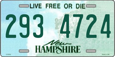 NH license plate 2934724