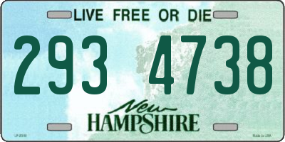 NH license plate 2934738