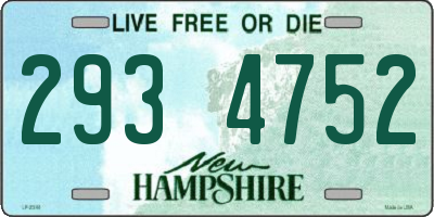 NH license plate 2934752