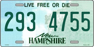 NH license plate 2934755