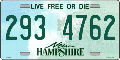 NH license plate 2934762