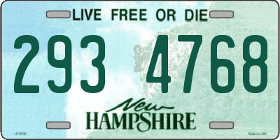 NH license plate 2934768