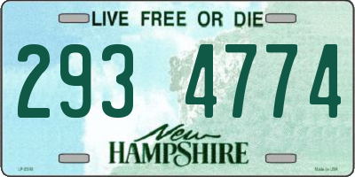 NH license plate 2934774