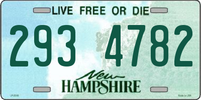 NH license plate 2934782