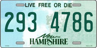 NH license plate 2934786