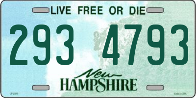 NH license plate 2934793