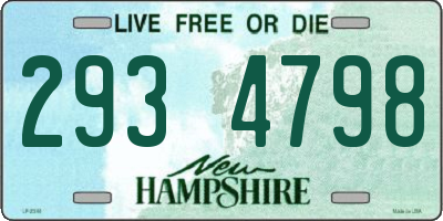 NH license plate 2934798