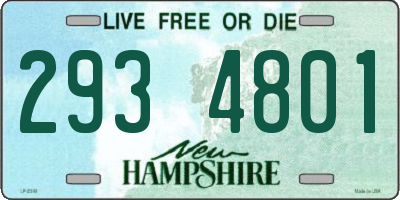 NH license plate 2934801