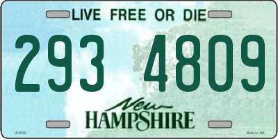 NH license plate 2934809