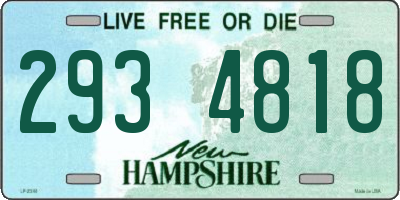 NH license plate 2934818