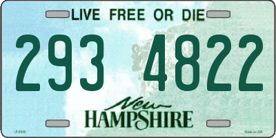 NH license plate 2934822