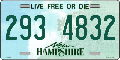NH license plate 2934832