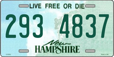 NH license plate 2934837