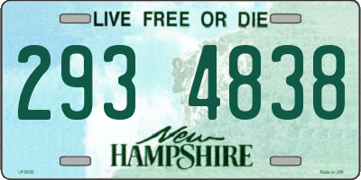 NH license plate 2934838