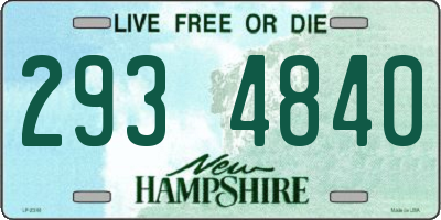 NH license plate 2934840